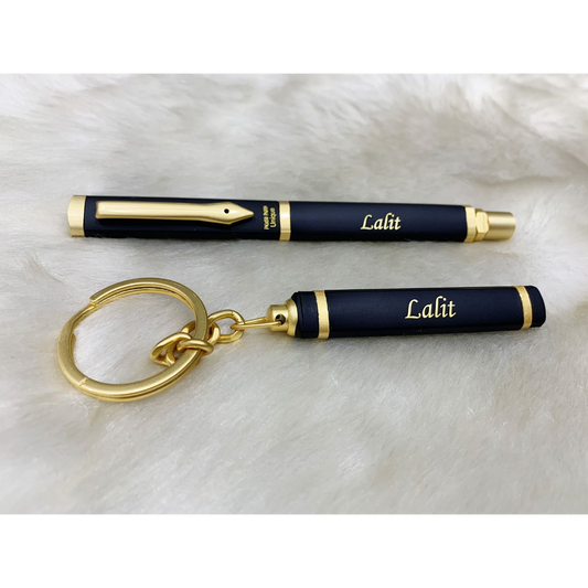 Black Matte Triangle Pen keychain set