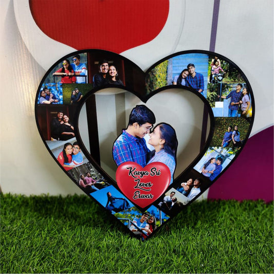 Heart Frame With Couple Cut Out